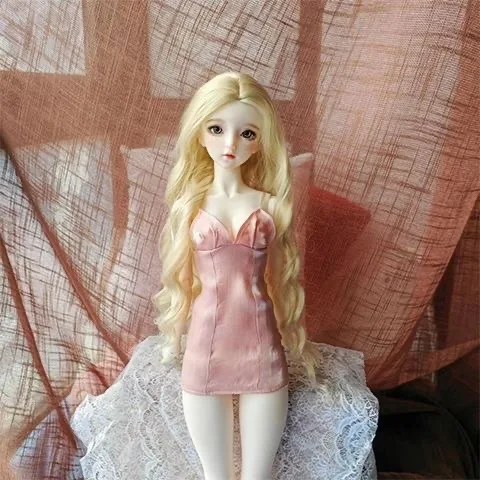 Slim-Fit Hosenträger sd msd mdd Kleid, 1/3 1/4 bjd Puppe Kleidung rosa Rock versand kostenfrei