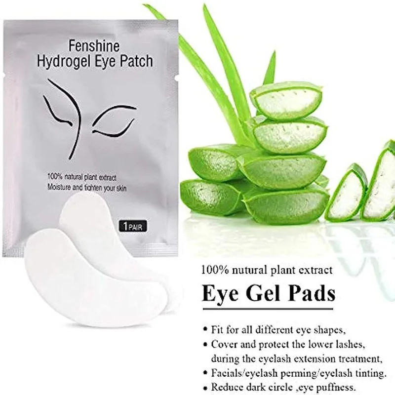 100 Pair Eyelash Extension Eye Pads Lint Free Hydrogel Eye Patches Professional Under Eye Gel Pads for Lash Extensions Supplies