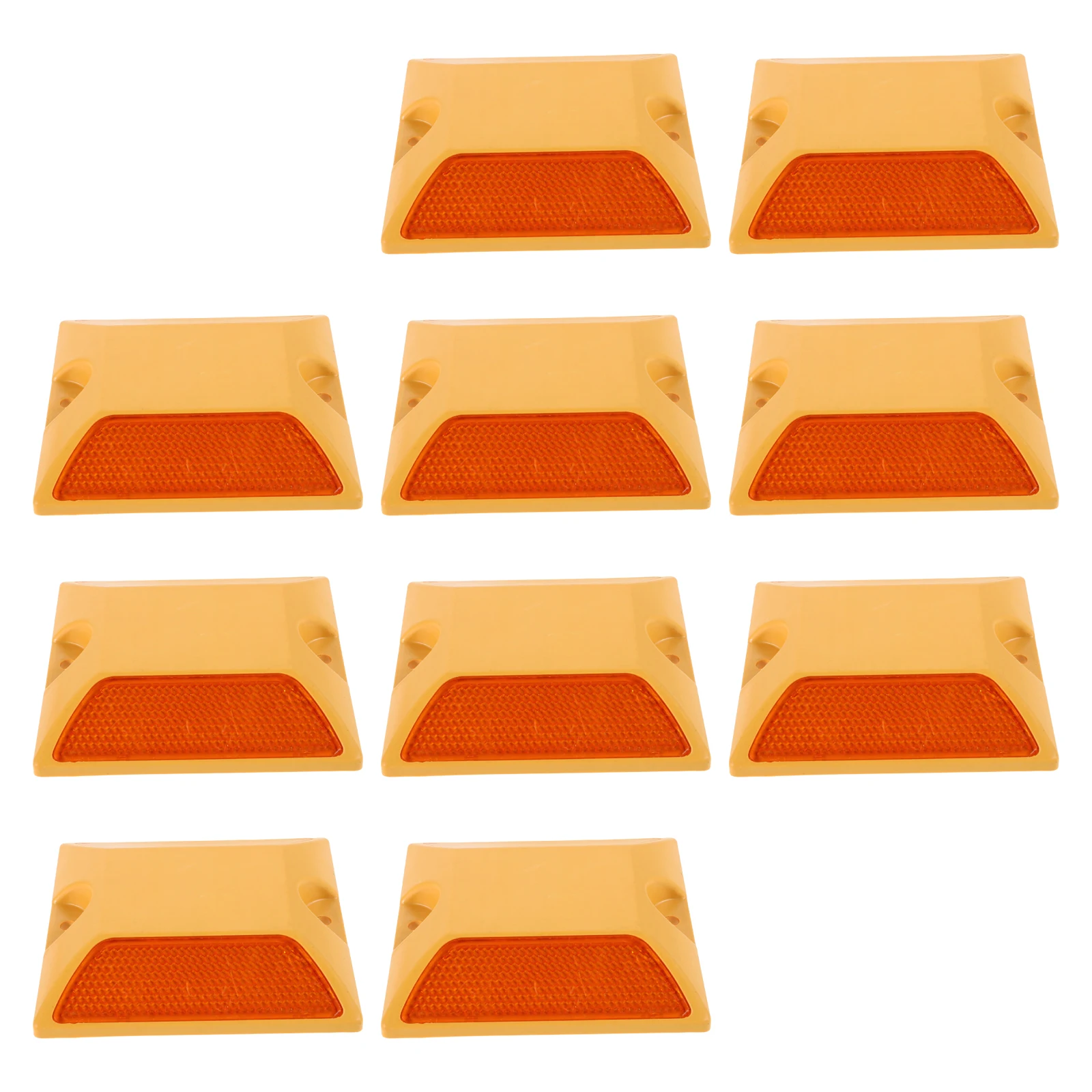 10Pcs Reflective Road Markers Double Sided Plastic Reflectors High Visibility for Driveway Highway Parking Sidewalk