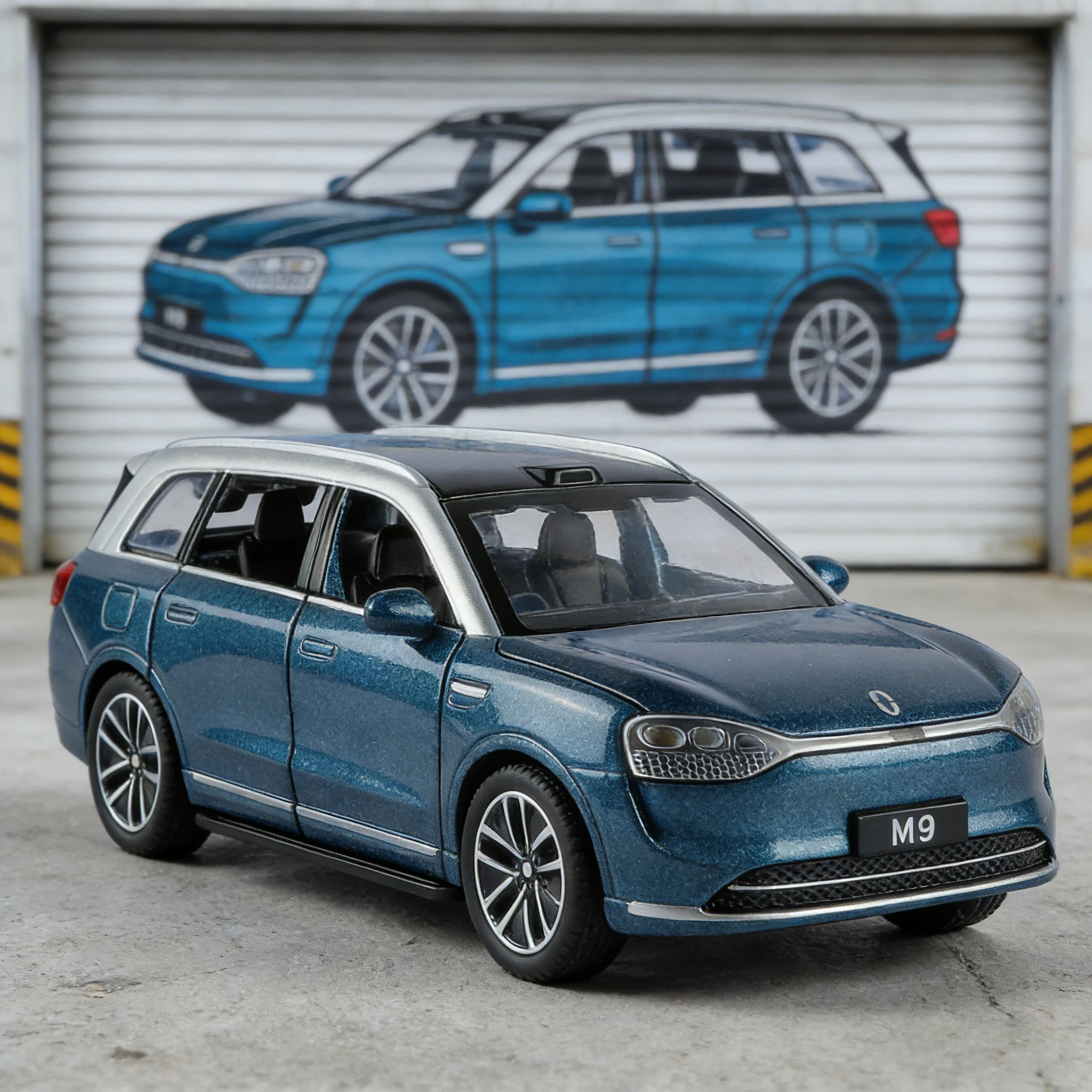 

1:32 Wenjie M9 New Energy Alloy Car Imitating Real Car Model Collection Ornaments Boy Toy Off-road Vehicle Gift