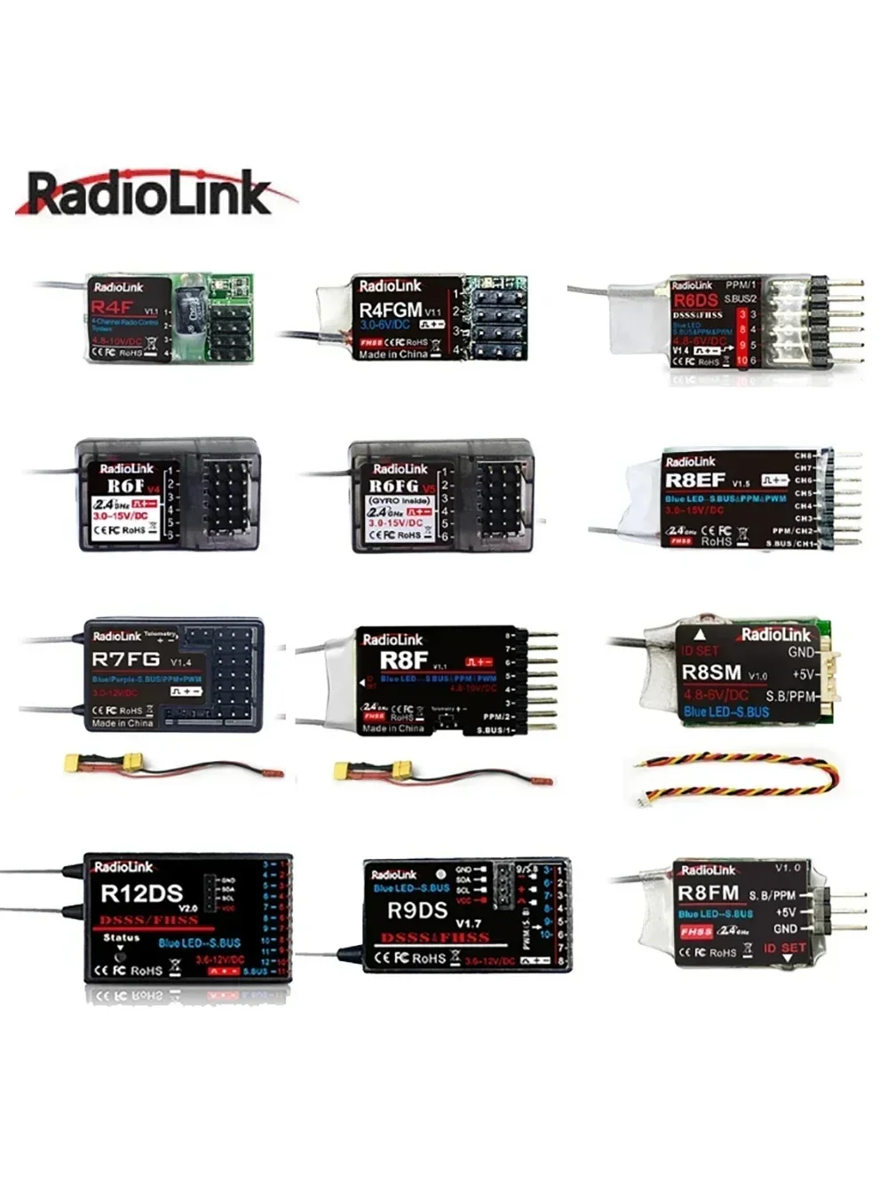 Radiolink R12DSM R12DS R9DS R8SM R8EF R8FM R7FG R6DSM R6DS R6FG R6F R4FG R4F récepteur Rc 2.4G Signal pour émetteur RC