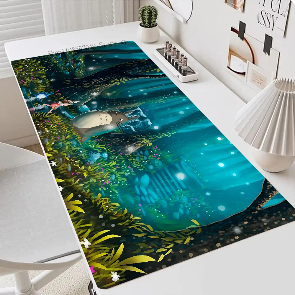 Anime Cute Mousepad Large Gaming Mouse Pad LockEdge Thickened Computer Keyboard Table Desk Mat M-My Neighbour Totoro-o