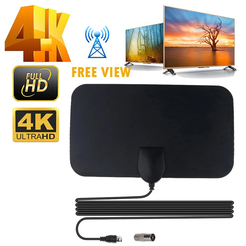 4K TV Antenna For Global Digital TV 1080P DVB-T2 50 Mile HD Booster For RV outdoor Car antenna Indoor Smart TV Signal Receiver