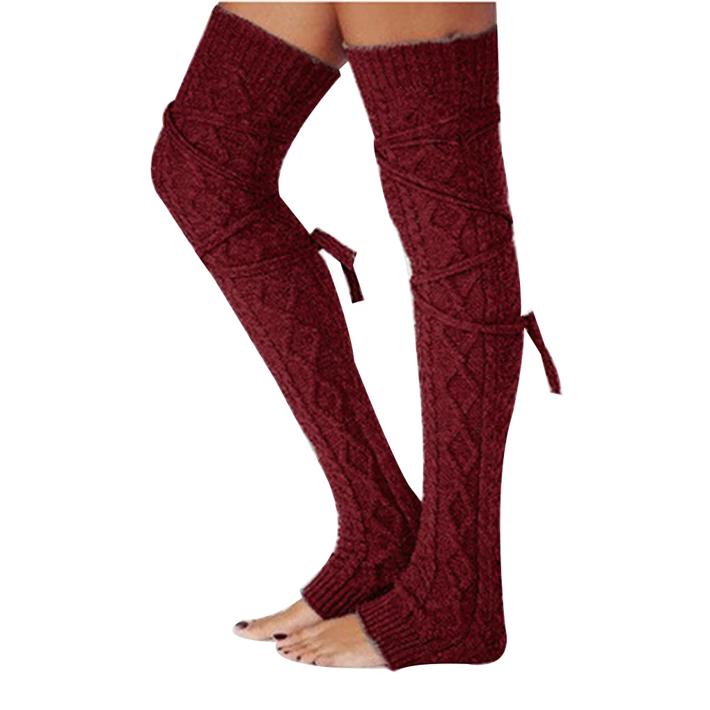 String Women Knit Toeless Girl Winter Thigh High Leggings Socks Boots Stocking