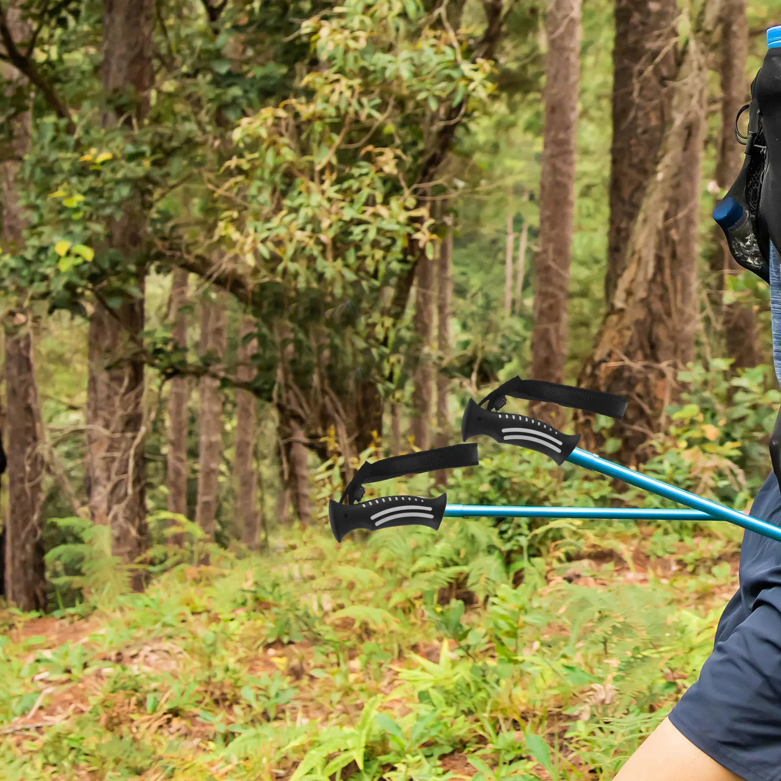 Anti-skid Base of Trekking Pole Cane Handle Hiking Poles for Outdoor Sports Collapsible