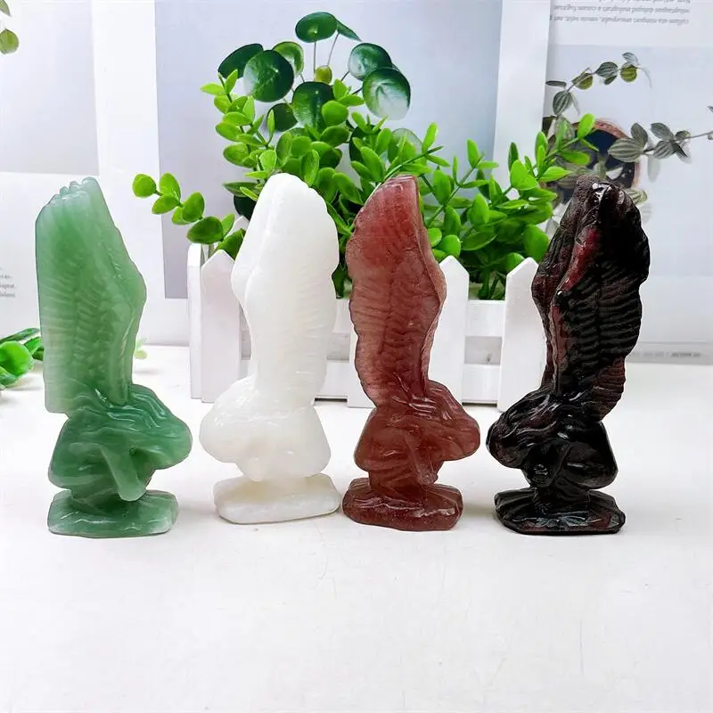 

12CM Natural Crystal Quartz Angel Wing Girl Carving Crafts Home Decoration Ornaments Gemstone Collection Gift 1pcs
