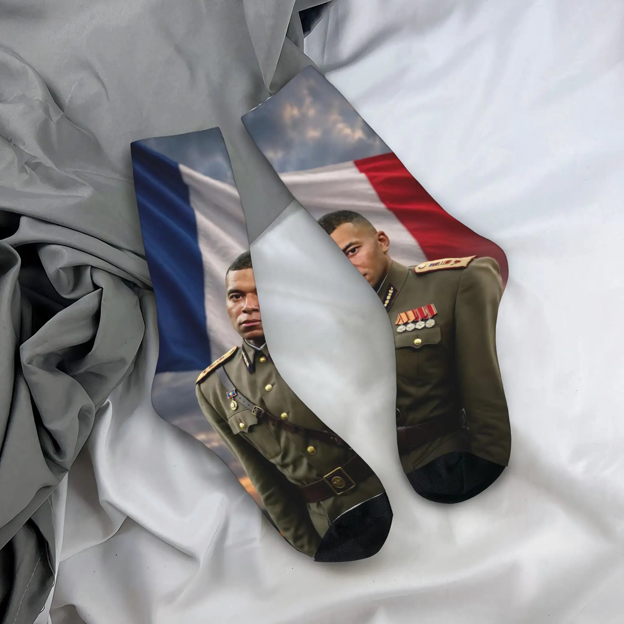 M-Mbappe Dictator Meme Socks Men's Women's Fashion  Socks Novelty Spring Summer Autumn Winter Middle Tube Socks
