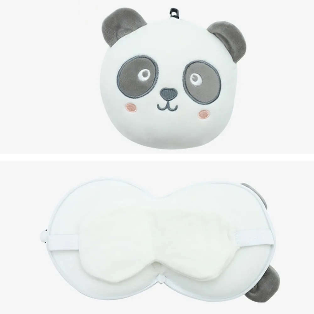

Cute 2 in 1 Eye Mask Neck Pillow Cartoon Soft Airplane Head Pillow Travel Eye Cover for Travel&Office