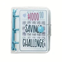 1000 Mini Money Saving Binder Management Savings Challenges Book With Cash Envelope Saving Challenge Pockets Loose-leaf Notebook 5