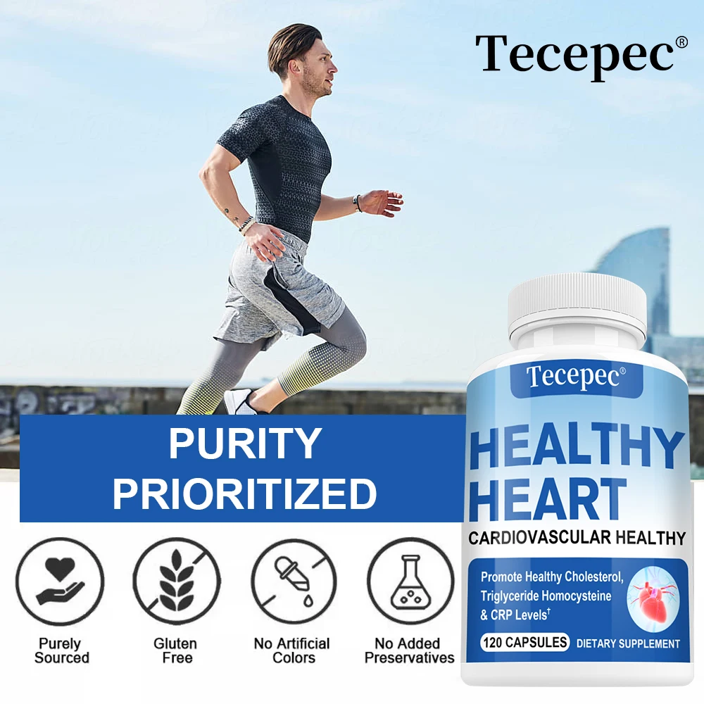 Heart Supplement, Helps Maintain Healthy Cholesterol and Triglycerides, for Men and Women, 120 Dietary Capsules