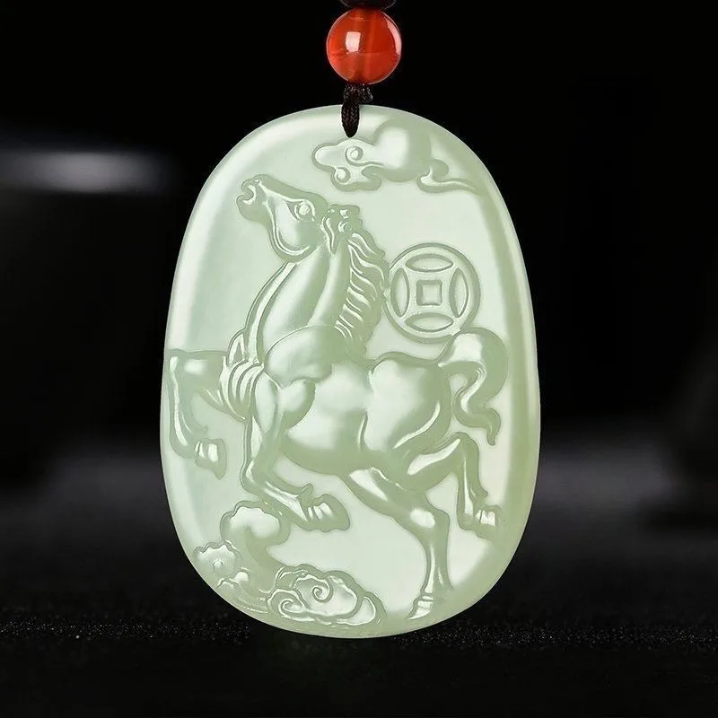 

Natural Sapphire Horse Brand Pendant, Classic Ethnic Style Necklace Jewelry Fashion Style