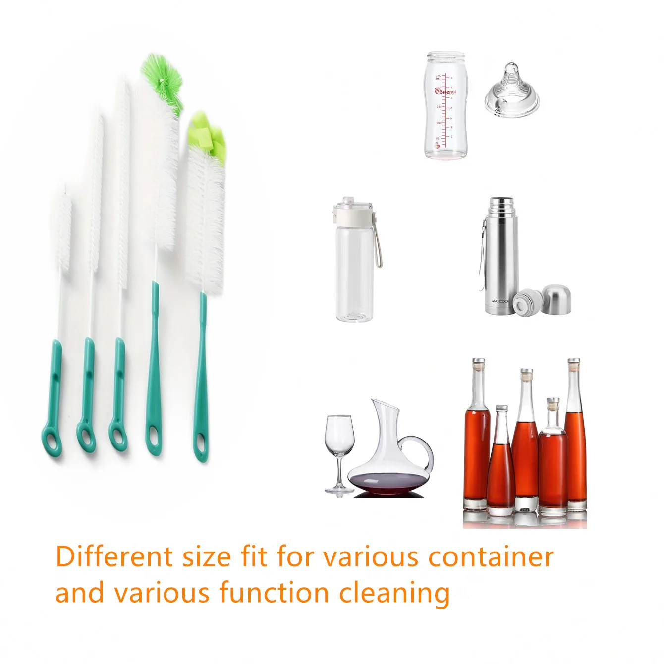 5Pcs Bottle Brush T…