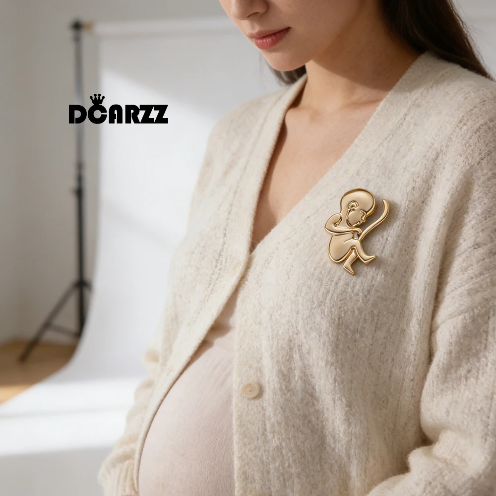 DCARZZ Classic Newborn Brooch Medical Obstetrics Jewelry Lapel Pin Badge for Doctors Nurse Midwife Obstetrician