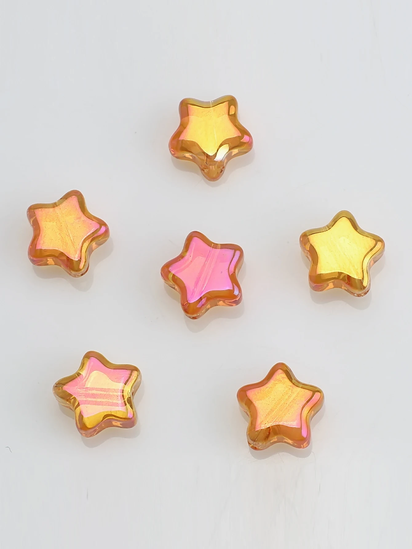 50 stks/partij Crystal Star Pendats 8mm Facet Glas Losse Kralen Handgemaakt Voor Sieraden DIY Maken Accessoires Groothandel In Bulk