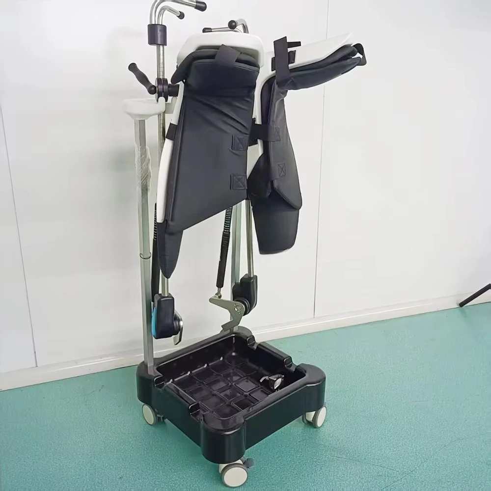 Plastic stirrup-shaped leg support frame with manual console frame Patients weighing less than 130 kg