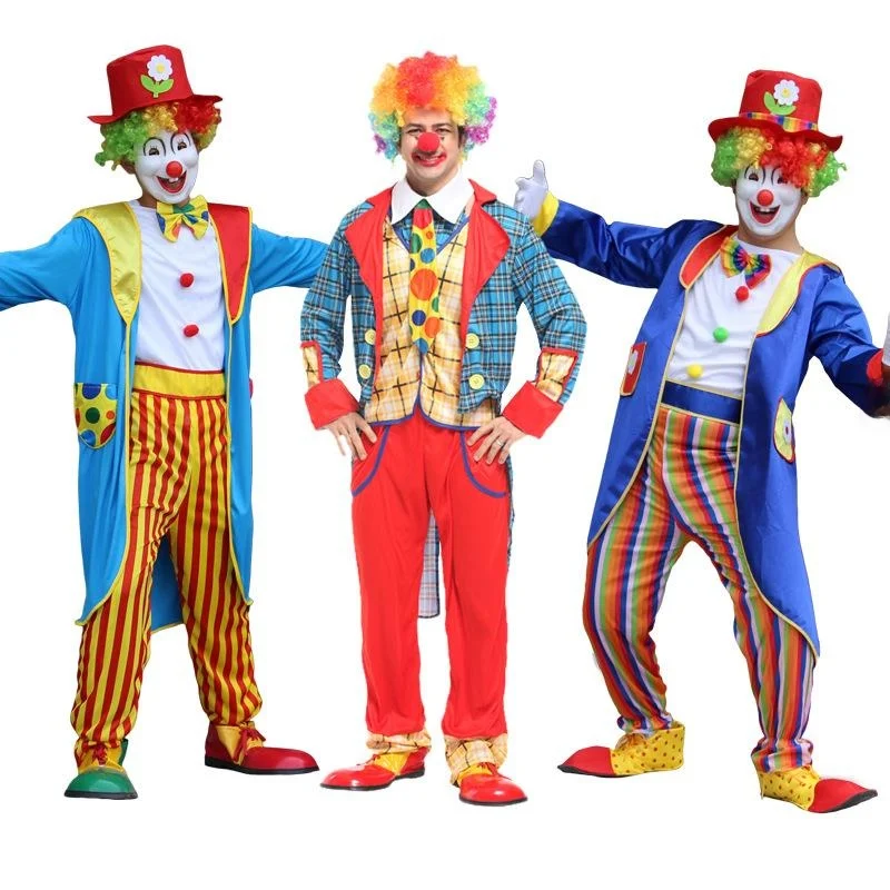 

Adult loween Clown Costume Set Performance Outfit ex Festival Par Entertainment Traditional Chinese Stage Costume