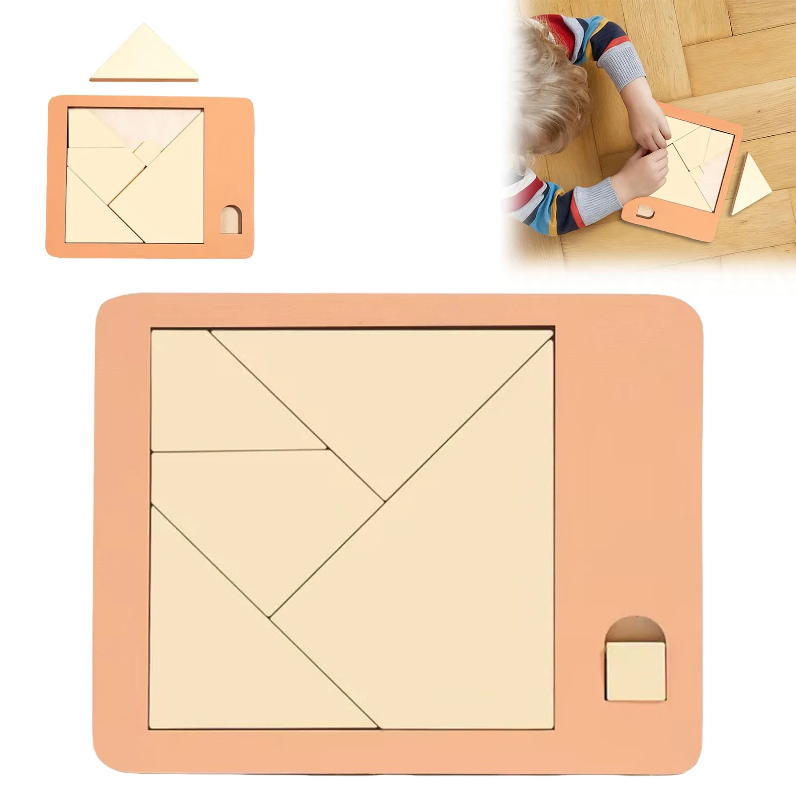 

5400 Square Puzzle Solving The Wooden Block Puzzle Challenge Wooden Irregularly Shaped Puzzle Disappearing Square Star Toddler