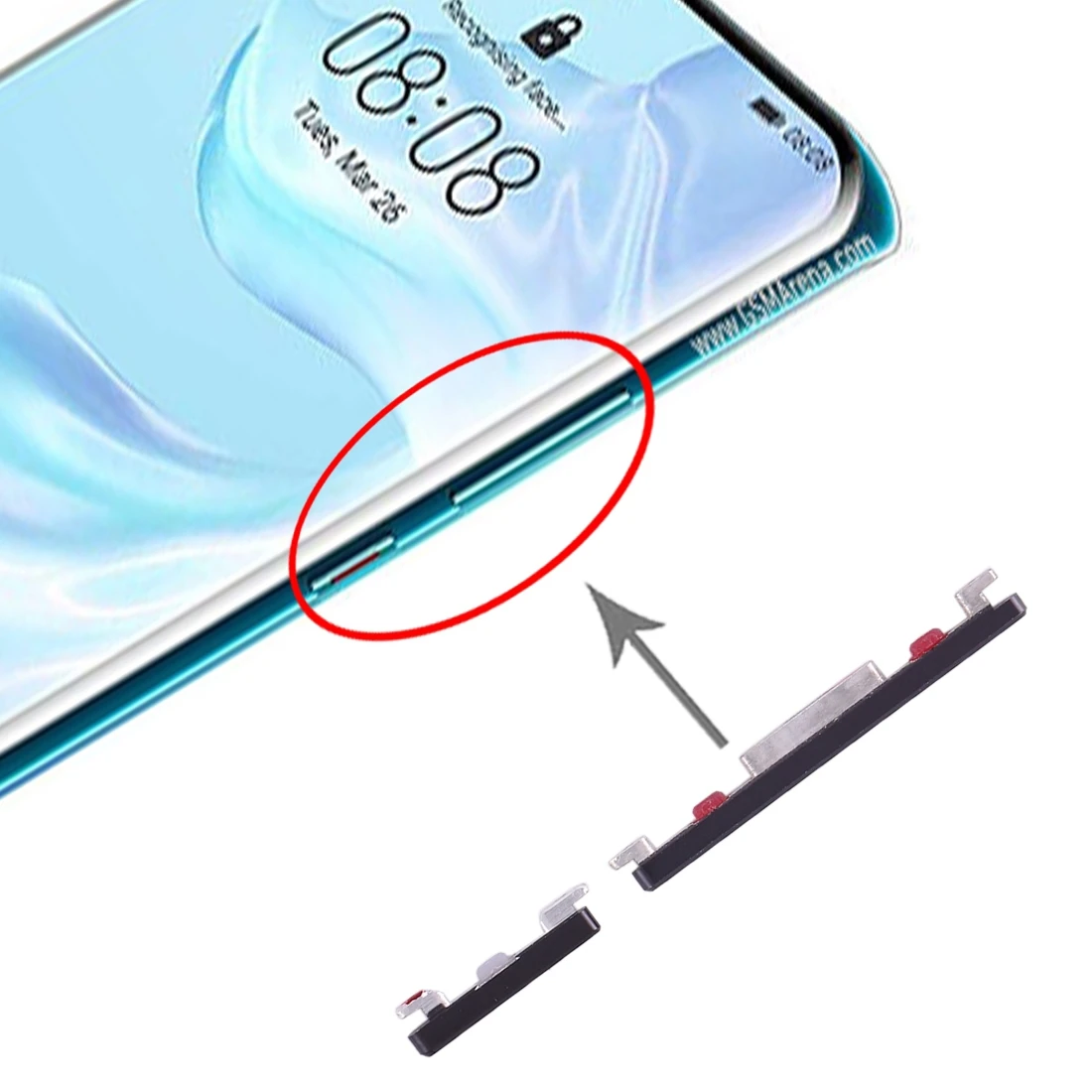 

Для Huawei P30 Pro Кнопка питания и кнопка регулировки громкости