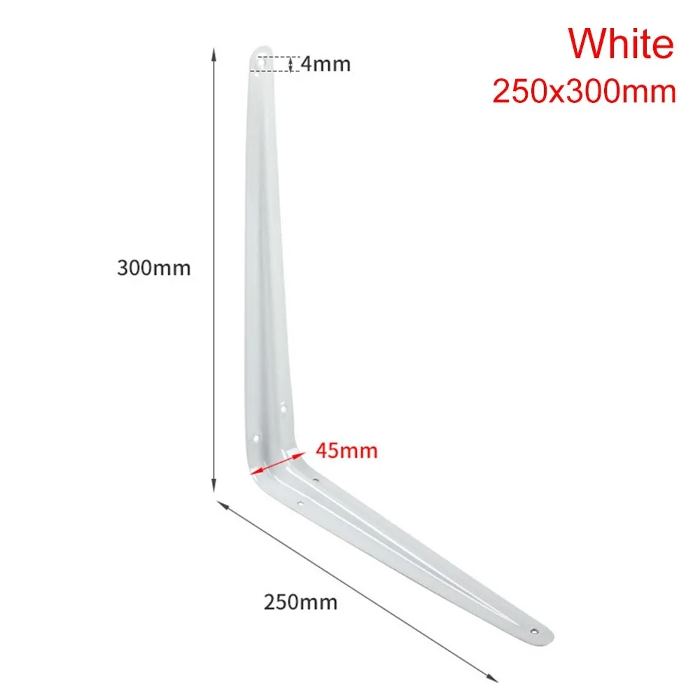 1Pcs New 4-14inch Triangular Bracket Support L-shaped Wall Mount Hanging Mounting Bracket Fixed Black White Shelf Corner Brace