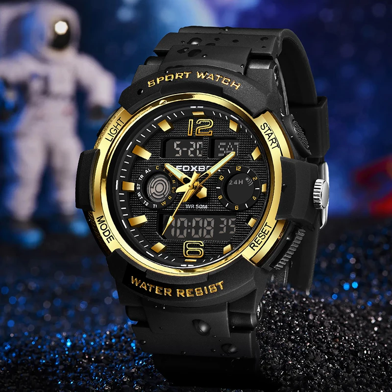 LIGE Sport Man Watch Fashion Dual Display Calendar Quartz Watches Waterproof Chronograph Original Mens Watch Relogios Masculino