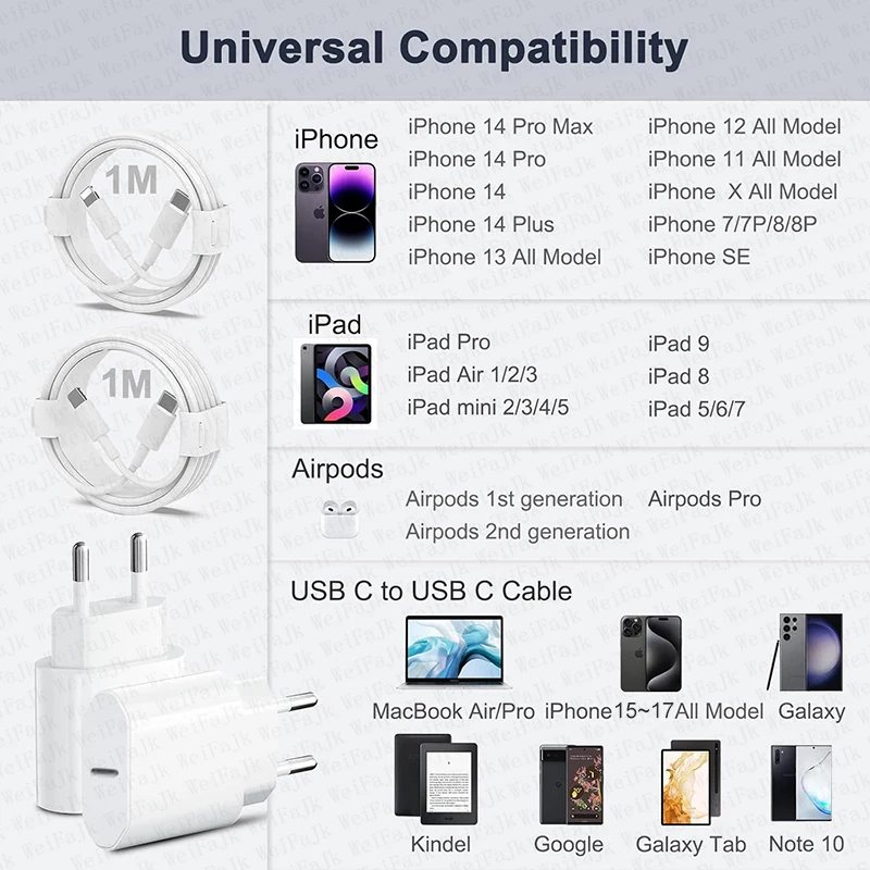 Original PD 45W Type C Charger For Apple iPhone 17 16 15 14 13 12 Pro Max Plus Samsungs S24 S23 Ultra Xiaomi Fast Charging Cable - náhled 6