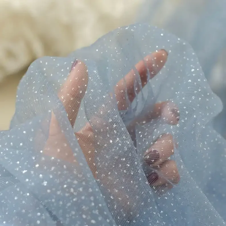 

8 colors Glitter silver lace fabric sequin Glitter soft tulle For Girl Dress Tutu Dress Wedding Dress Bridal Veil 1 Yard