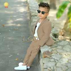 Completo casual da bambino in 2 pezzi (top + pantaloni), adatto per ragazzi dai 2 ai 16 anni, vestito personalizzato