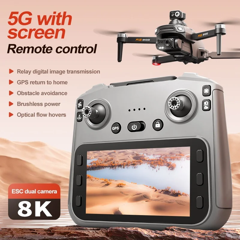 

GPS Дрон 8K Камера Воздушная FPV Бесщеточный Автоматический Предотвращение Препятствий 3000 м 25 минут Пульт Дистанционного Управления Дрон Профессиональные Дроны