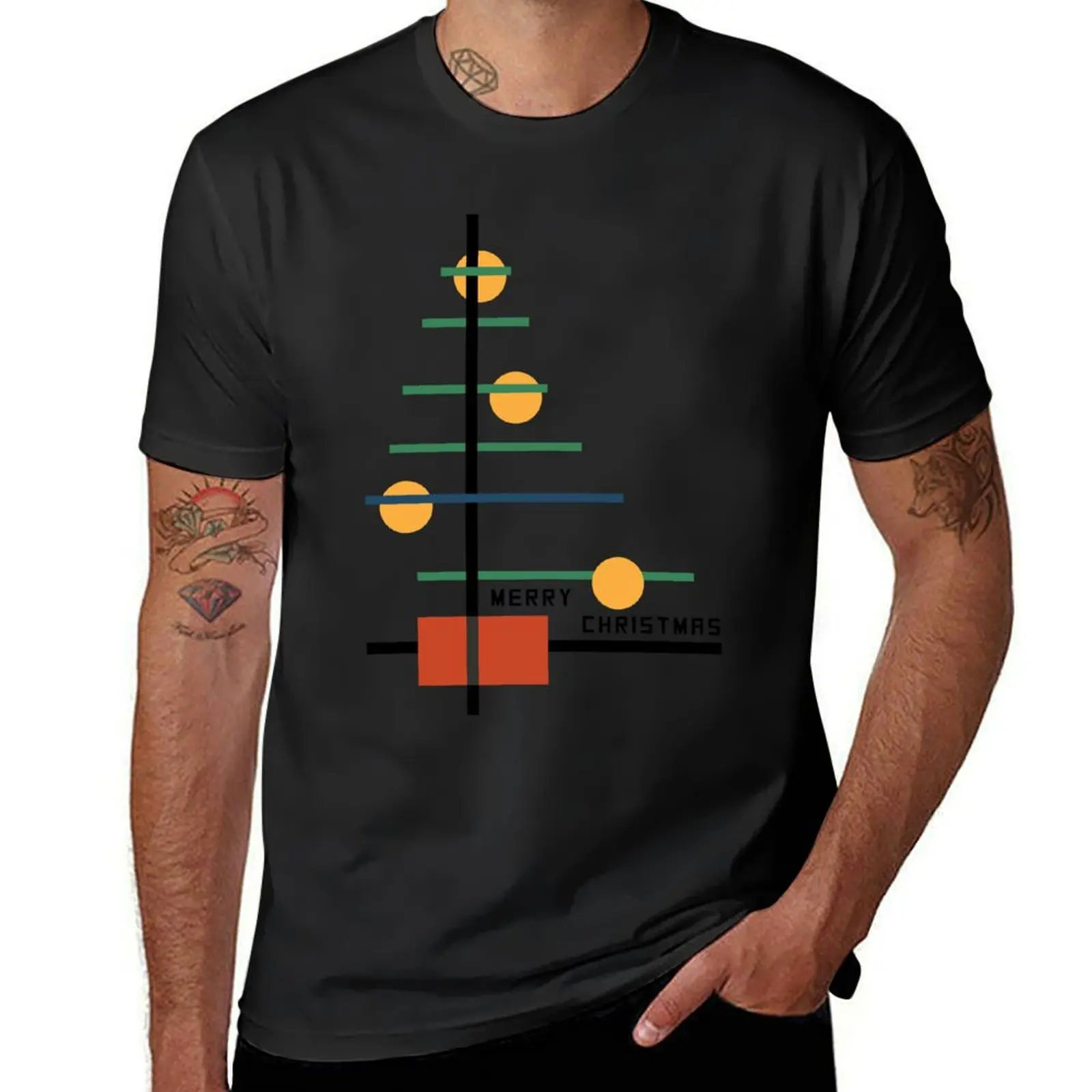 Merry Christmas, Bauhaus Inspired Christmas Tree T-Shirt sublime shirts graphic tees heavy weight t shirts for men