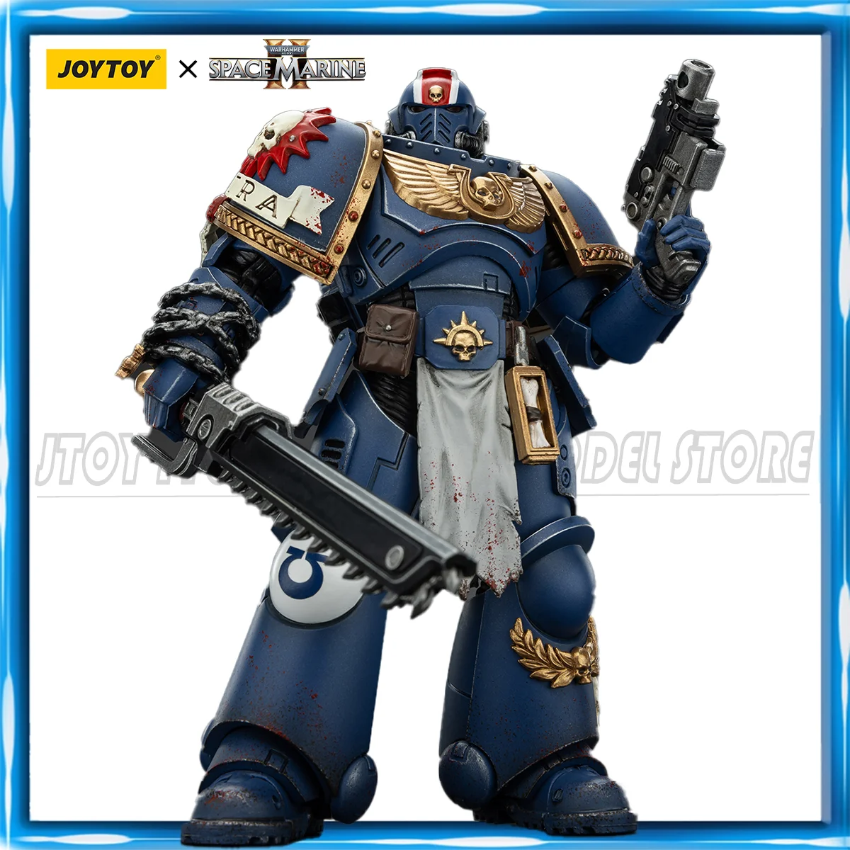 

JOYTOY Warhammer40K 1/18 Space Marines Action Figure Ultramarines Lieutenant Titus Collectors Edition figures Toys