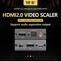 HDMI 2.0 Audio Converter 5.1CH 7.1CH Extractor decoder Adapter 4k input to hd 1080p output downscaler For TV PS4 STB DVD speaker