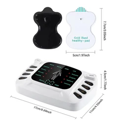 EMS Machine Electric Physiotherapy Tens Body Electrical 8 pads Muscle Stimulator Acupuncture Back Neck Slipper Massage
