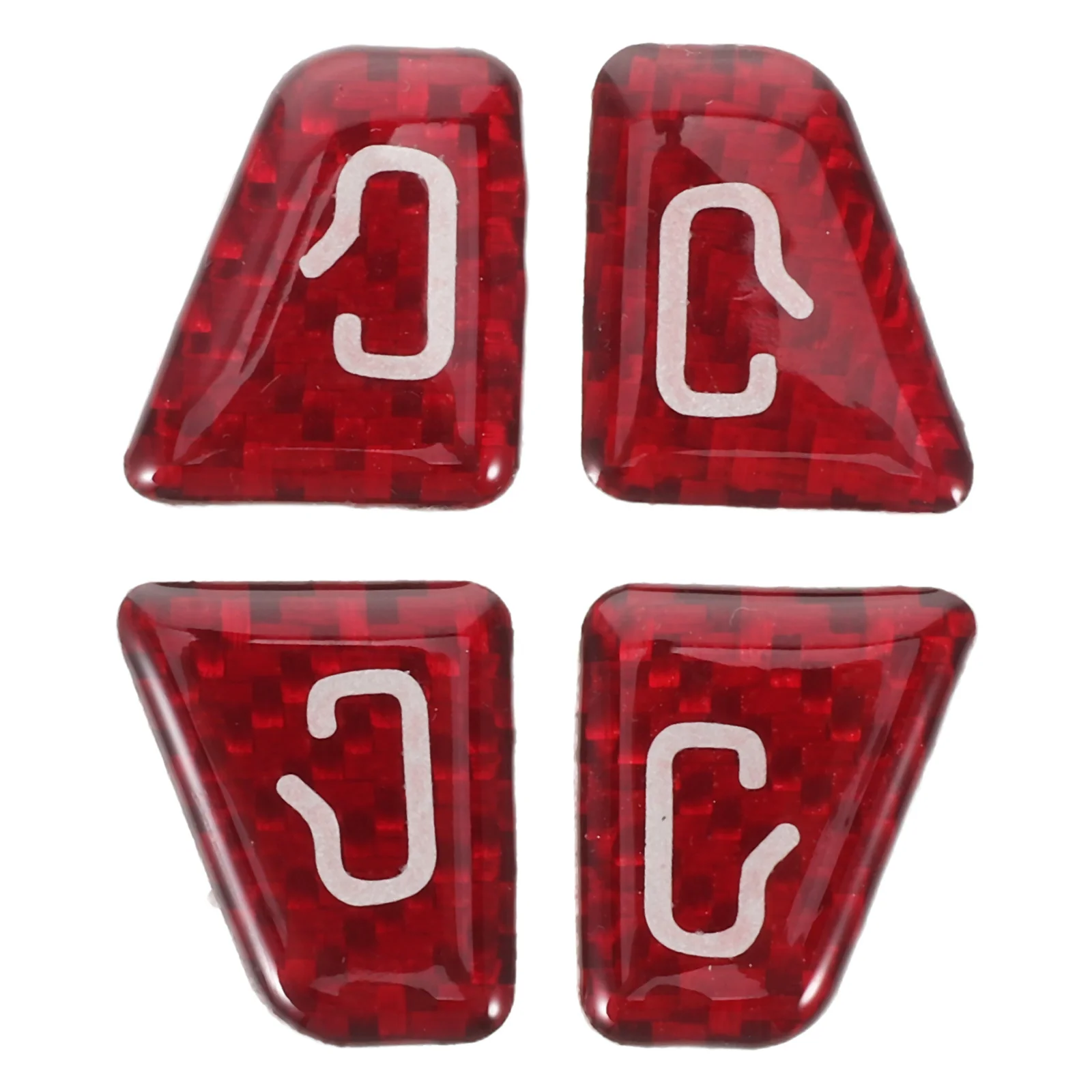 

4pcs Car Door Button Stickers Red Window Control Panel Cover For Car Interior Switch Replacement - Vehicle Door Window