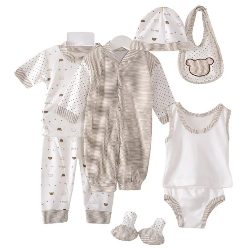 Newborn Baby Girl Boy Clothes Baby Outfits Pants Bodysuits Gifts Set Layette Set 0-3 Months 9pcs