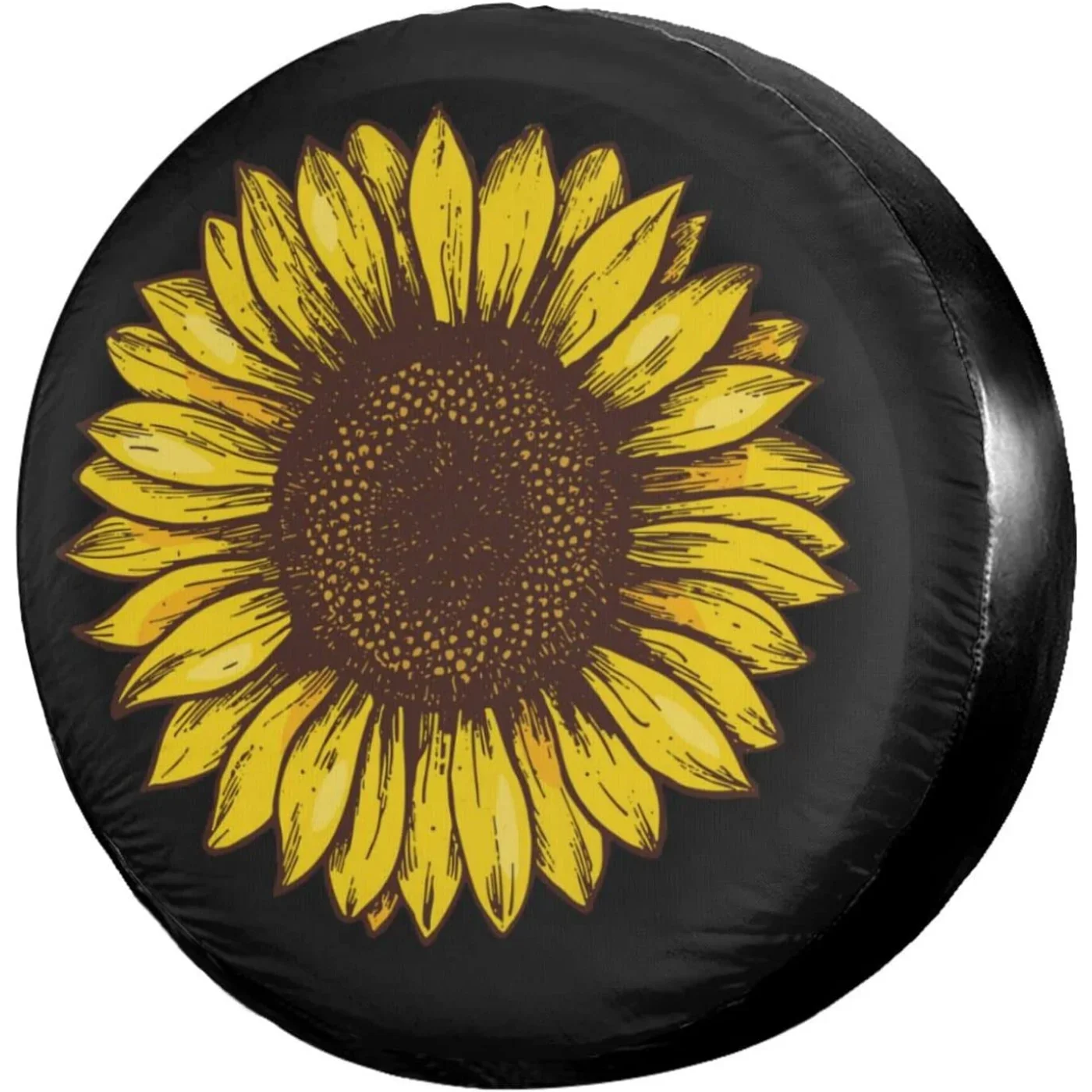 Foruidea Retro Sunflower Spare Tire Cover Waterproof DustProof Wheel Tire Cover Fit for Car,Trailer, RV, SUV and Many Vehicle