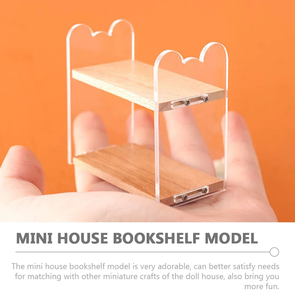 Miniature Storage Rack House Furniture Book Shelf Kitchen Miniatures Bookshelf Desktop