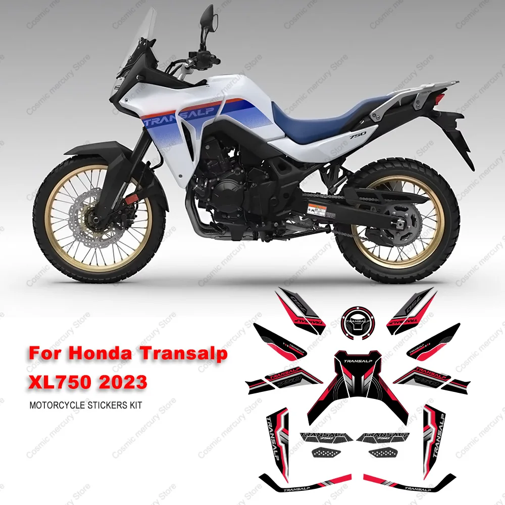 Motocicleta Tanque Pad Adesivo Kit, 3D resina epóxi adesivo protetor, Honda Transalp XL 750 XL750 2023