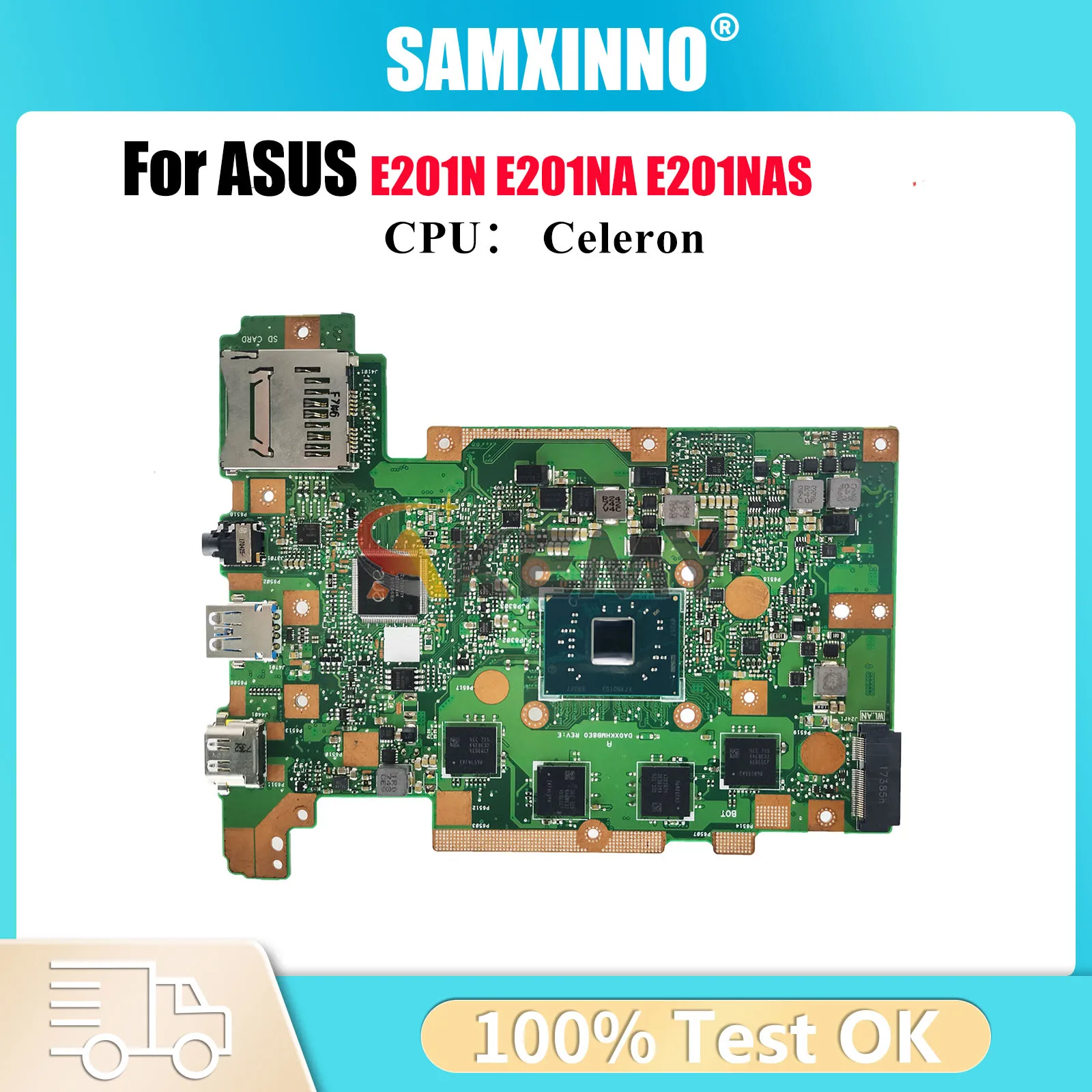 

E201NA Laptop Motherboard For ASUS EeeBook E201NAS E201NA E201N Notebook Mainboard With Celeron CPU 100% tests OK fast shipping