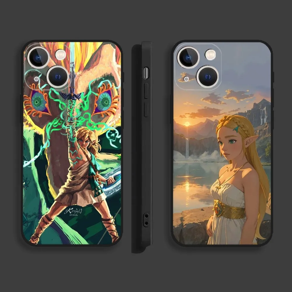 Game L-Legends Of The Zeldas Phone Case For iPhone15,14,13,12,11,Pro,Max,Plus,Mini,X,XS,XR,8,7,6,S,Plus,SE Soft Black Case