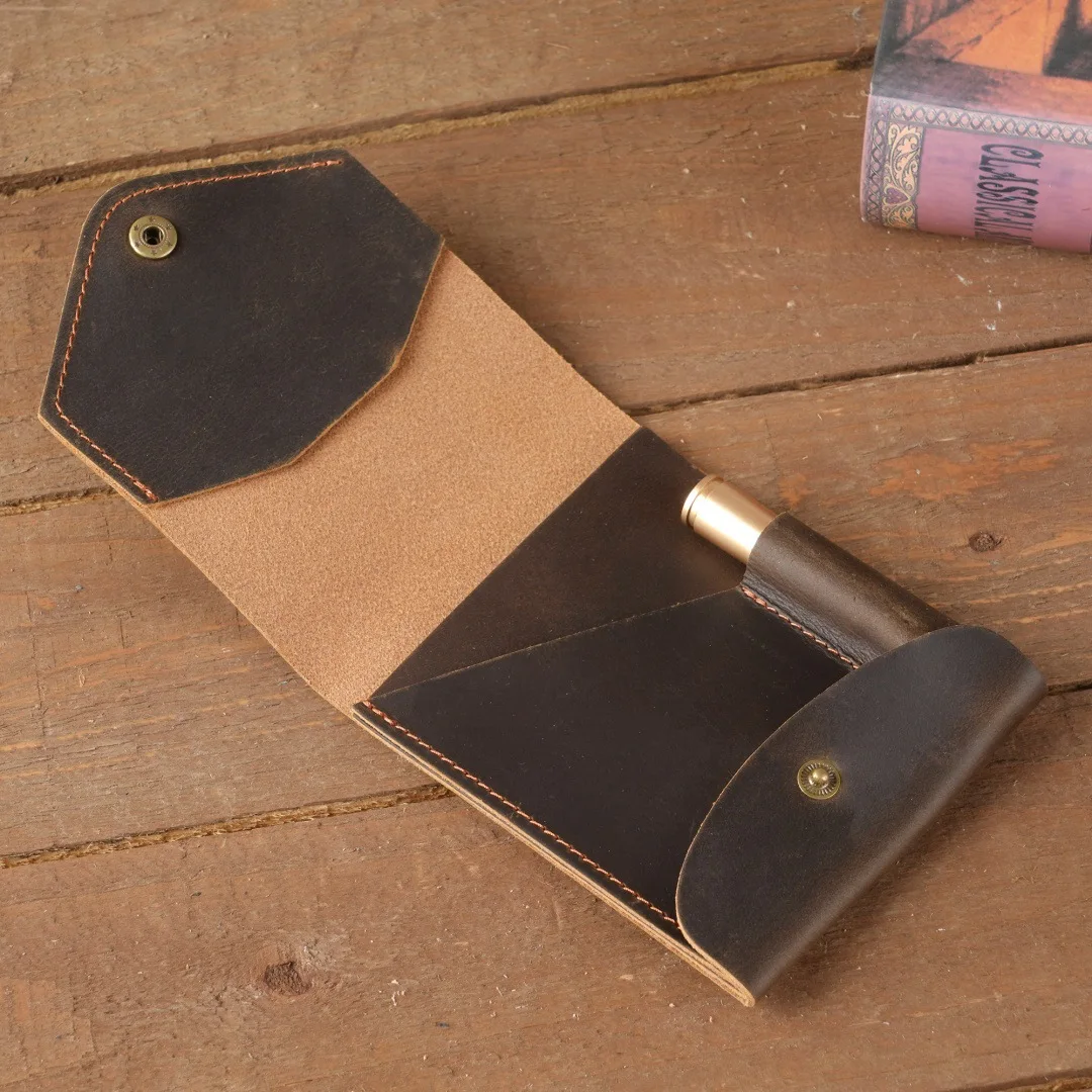 Cowhide retro short wallet,multi-functional wallet,men's and women's leather ID card bag,simple cowhide storage bag