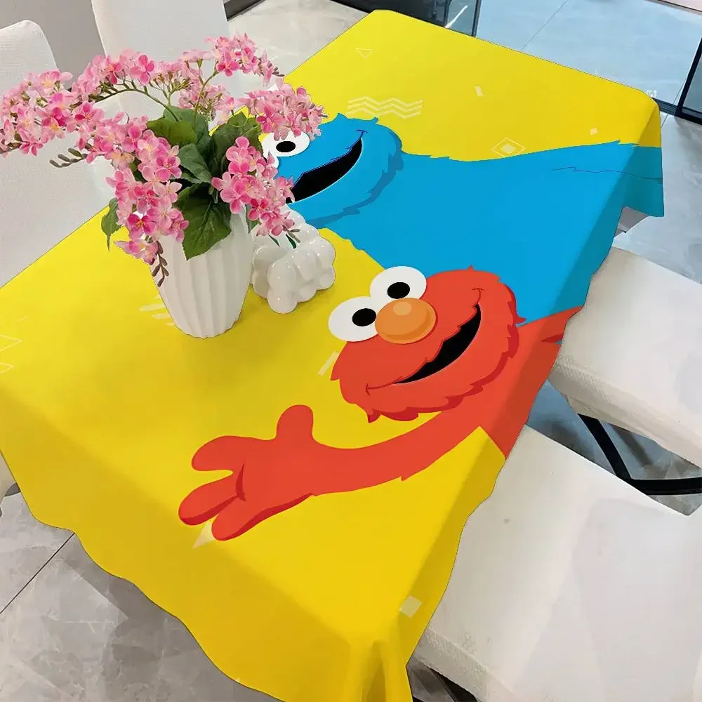 Cute Cookies S-Sesame S-Street Table Cloth Tablecloth Kitchen Wedding Holiday Table Decoration Tablecloth Outdoor Tablecloth