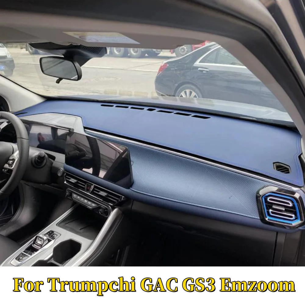 

For Trumpchi GAC GS3 Emzoom 2022 2023 2024 Car Instrument Leather Dashboard Anti Light Shield Mat Sunshade Mat Interior Decor