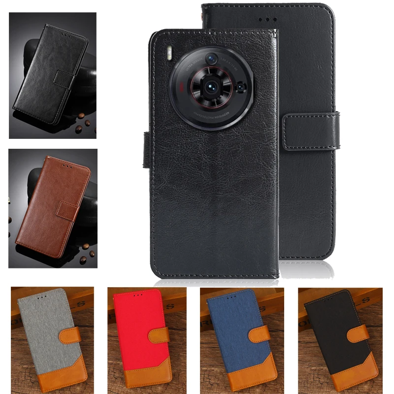 For Nubia Z50S Pro Case Premium Leather Flip Multi-Card Slot Cover For ZTE Nubia Z50SPro NX713J Phone Case