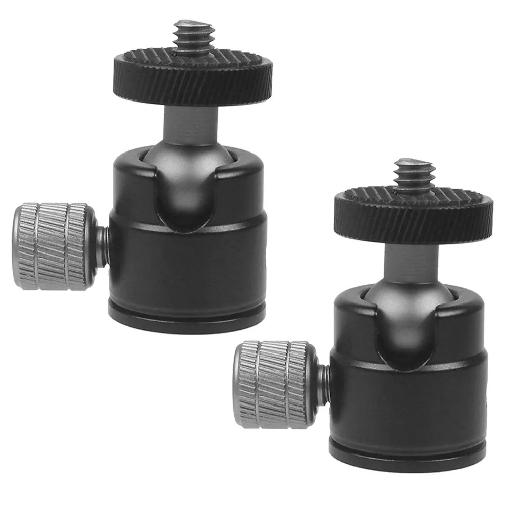 

2Pcs Projector Tripod Head Aluminium Alloy Ball Head Mount Adjustable Camera Tripod Ball Mount Adapter Projector Stand