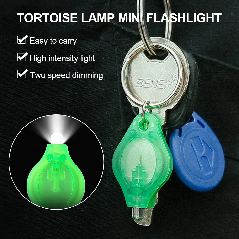 Mini Keychain Light LED UV Flashlight Torch Key Lamp Button Battery Flashlights Red Purple Light Torch Ultraviolet Torch