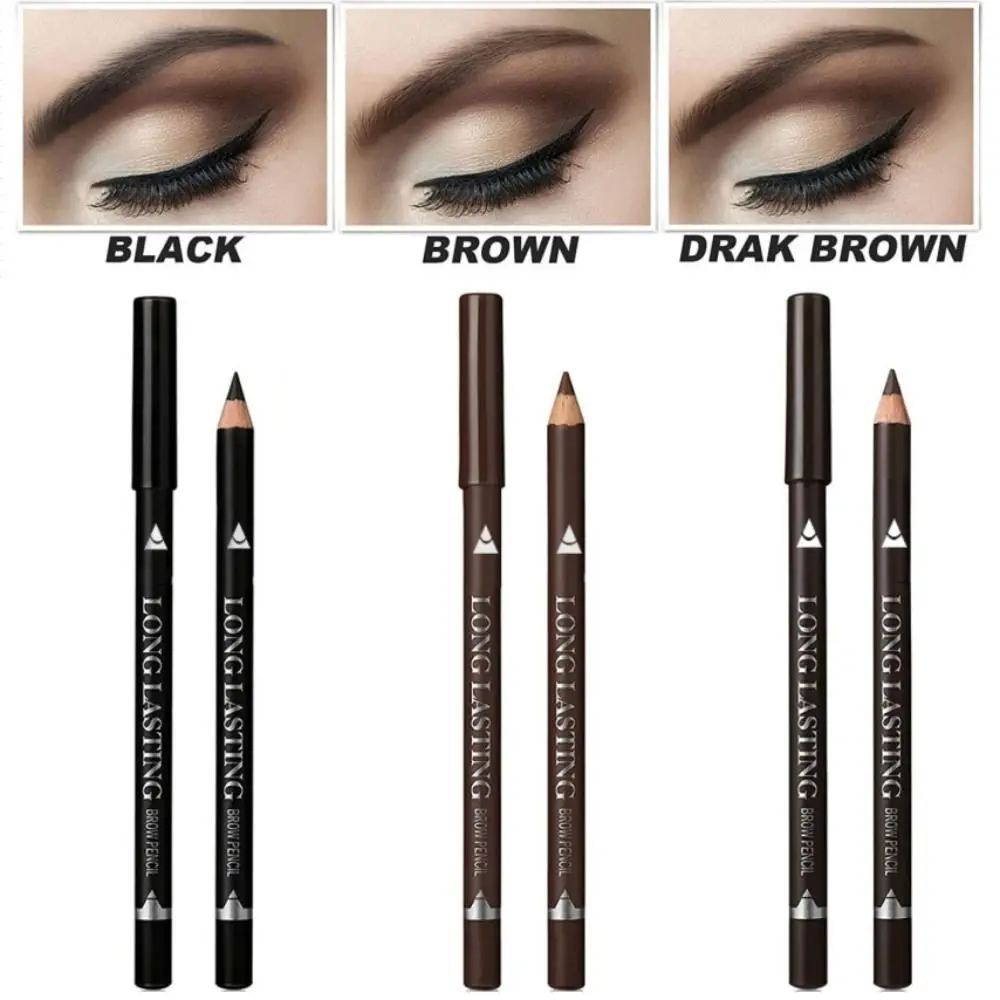 Hot Wooden Brow Pencil Hard-Core Waterproof Eyebrow Pencils Sweat-Proof Eyeliner Perfect for Eye Brows