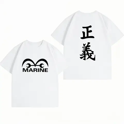 One Piece Whitebeard  T-Shirt Men Edward Newgate Jolly Roger Graphic Tee Anime Straw Hat Pirates Casual Streetwear Tops