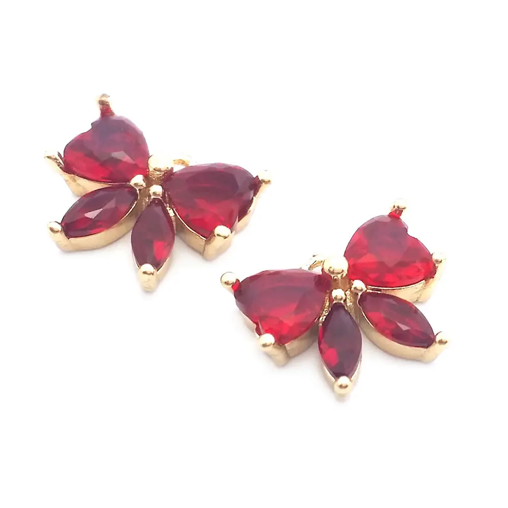 10PCS 10x12MM Hohe Qualität 18K Gold Farbe Messing und Zirkon Bogen-knoten Charms Anhänger schmuck Machen Diy Erkenntnisse Zubehör