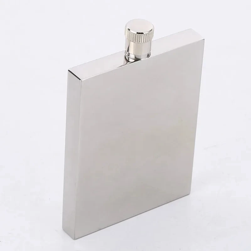 Portable Outdoor Hip Flask with Thin Flat Plate, Stainless Steel Flagon, Whiskey Wine Pot, Alcohol Cup, Funnel Drinkware