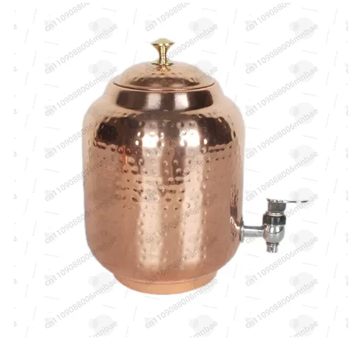 Pure Copper Water Dispenser Container Pot with  3.5L / 4.8L / 10.5L Liters (brown) Large-capacity Beverage Containers